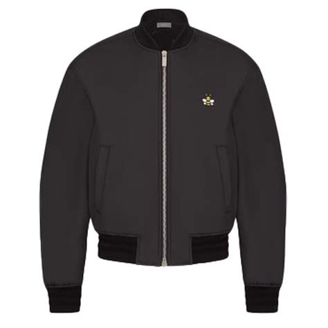 Kaws X Dior Bee Nylon Bomber Jacket Icon Clothing
