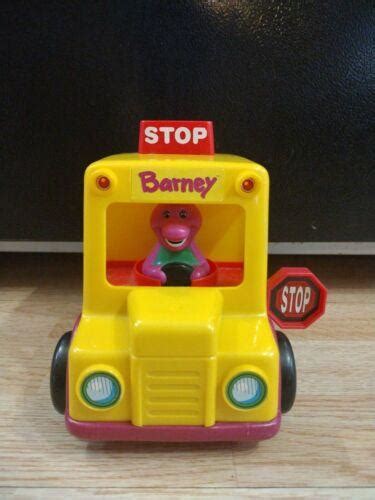 Barney School Bus Childrens Plastic Toy 1994 Vintage 6 High X 7 Wide