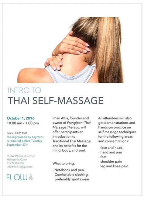 Intro To Thai Self Massage Cairo Gyms