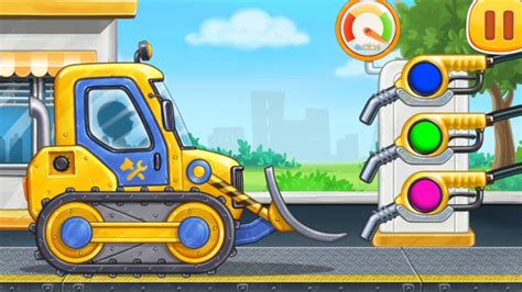 Car Games Mini Bulldozer Kids Learn About Construction Vehicles Go