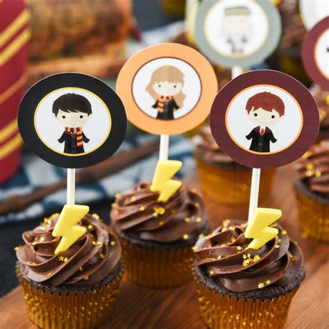 harry potter cupcakes with printable toppers cupcake diaries