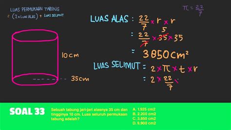 Contoh Soal Luas Permukaan Tabung