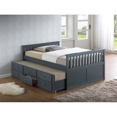 Zilla Mates And Captains Bed With Trundle Twin Trundle Bed Space