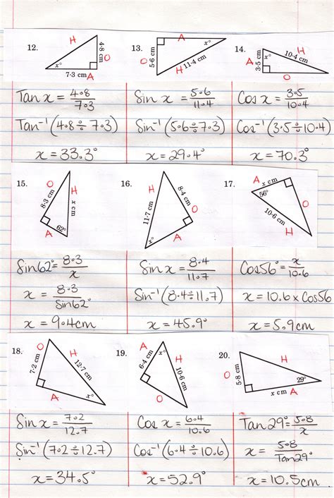 Trigonometry Worksheets With Answers — Db