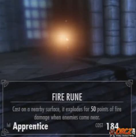 Skyrim Fire Rune The Video Games Wiki