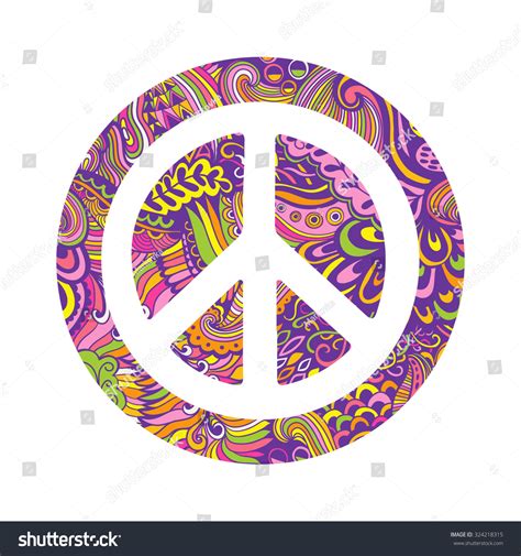 Vector Peace Symbol Made Zentangles Pacifism Stock Vector Royalty Free