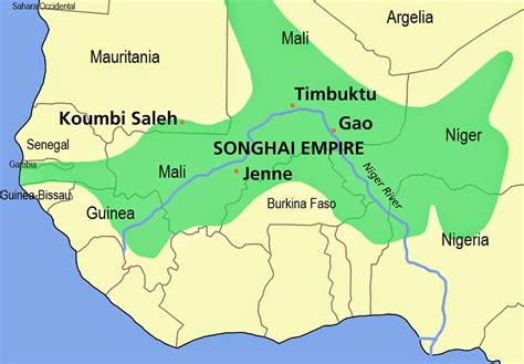 Map Of The Songhai Empire World Map