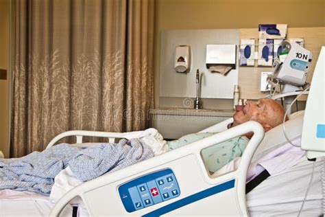 Patient Lying In Hospital Bed Stock Photo Image Of Injury Eyes 21702394