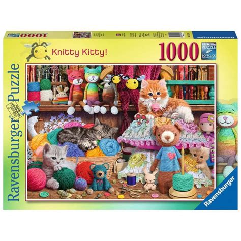 Ravensburger Knitty Kitty 1000 Piece Jigsaw Puzzle Bright Star Toys