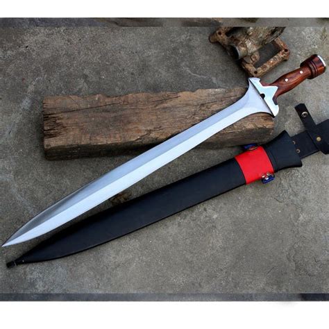 Forged High Carbon Steel Greek Kopis Short Sword With Horse Head Handle
