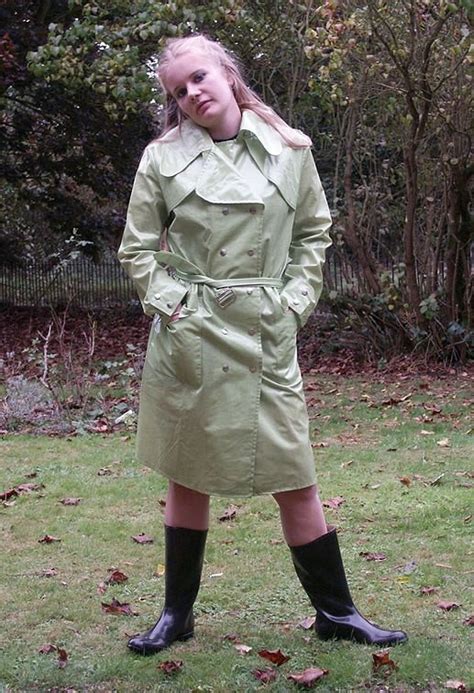 Archive Photo Wearing My Dunlop Wellingtons Rainwear Girl Wellies