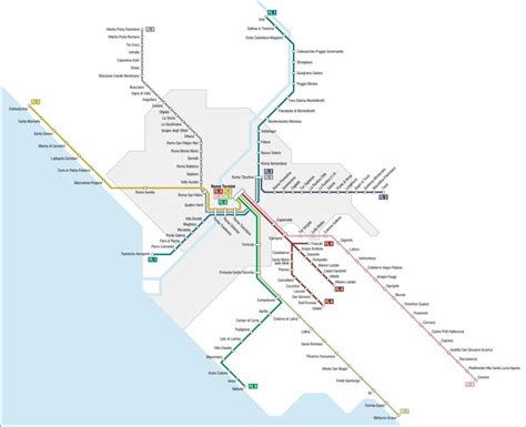 Rome Fm1 Train Map Rome Fr1 Train Map Lazio Italy