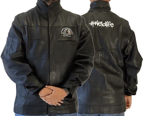 Strongarm Leather Welding Jacket Flame Resistant Black Large Heavy