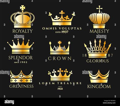 Logo De La Couronne Couronnes De Luxe Logos Reine Et Roi Des Emblèmes