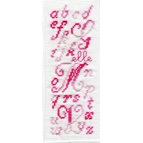 Nos kits vous permettront de réaliser des canevas dédiés à la décoration murale. Kit Marque-Page Pour Elle Point de Croix Comptés Broderie