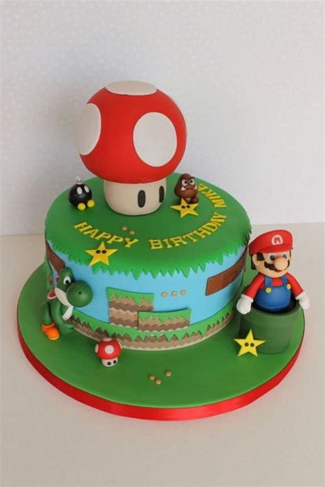 The theme revolves around players are looking for stars on a giant birthday cake. Super Mario Birthday Cakes ~ SmileCampus