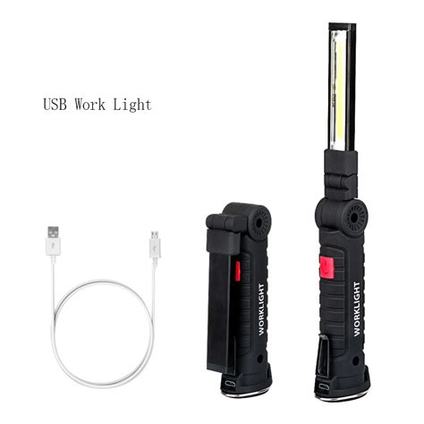 Portable Cob Work Light Lanterna Usb Rechargeable Led Flashlight