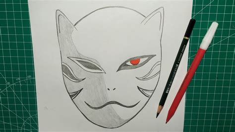 Easy To Draw How To Draw A Mask Kakashi Anbu Step By Step Youtube