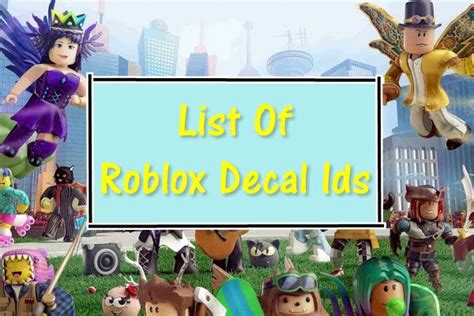 Roblox Decal Ids List January 2023 Image Ids For Roblox 2023