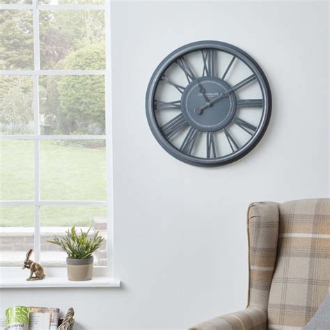 Churchgate 51cm Numeral Wall Clock Grey Grey By Dunelm