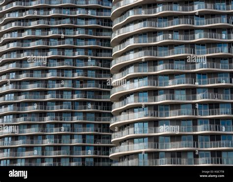 Modern Development Of Large Modern Apartment Buildings In Glass And