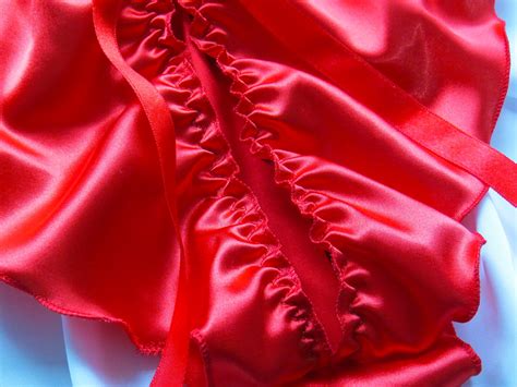Crotchless Panties For Women Open Crotch Lingerie Red Satin Etsy Uk
