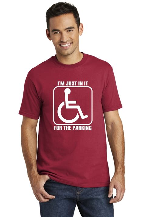 usa made i m just in it for the parking funny handicap shirt american t shirt ebay