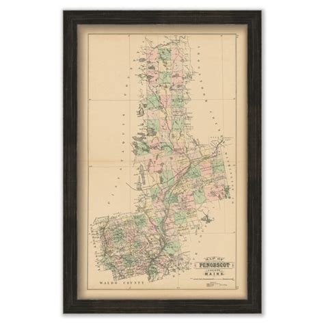 Bridgton Maine 1871 Map Replica Or Genuine Original Etsy
