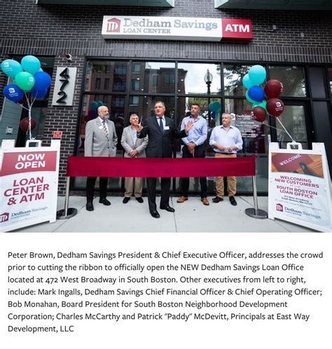 Dedham Savings Opens New Loan Office In South Boston Dedham Savings