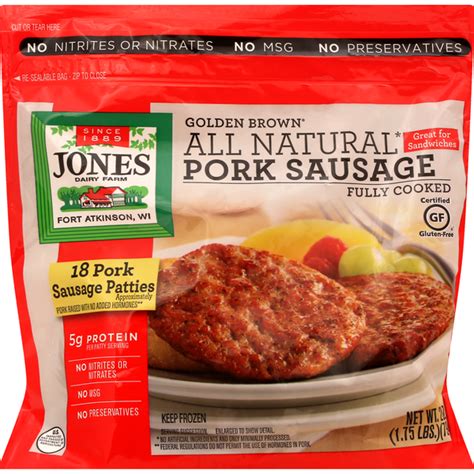 Jones Dairy Farm Sausage Patties Pork Golden Brown Each Instacart