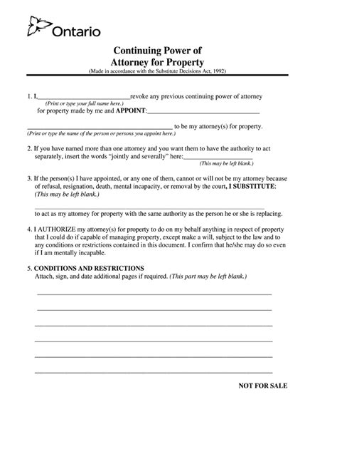 If the form is durable. Power Of Attorney Forms Ontario - Fill Out and Sign ...