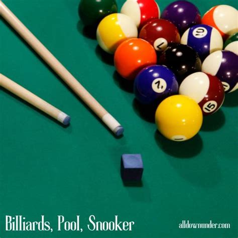 Billiards Pool Snooker Australian Sports Links All Down Under