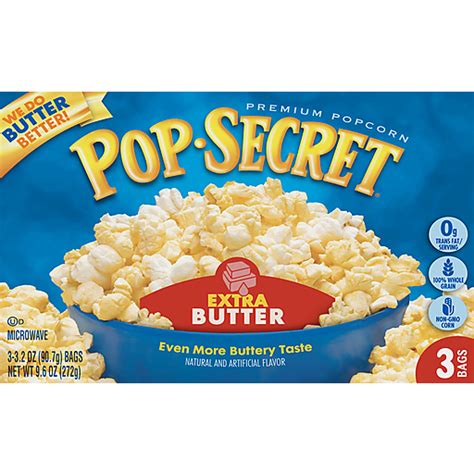 Pop Secret Extra Butter Popcorn 3 32 Oz Bags Caseys Foods