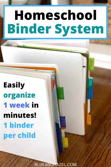 Our Weekly Binder System Blue And Hazel