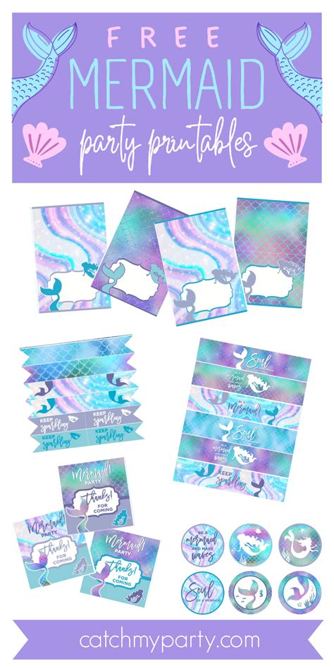 Fabulous Free Mermaid Party Printables Catch My Party