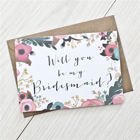 May 22, 2021 · how to make printable cards. 'will You Be My Bridesmaid' Card By Here's To Us | notonthehighstreet.com