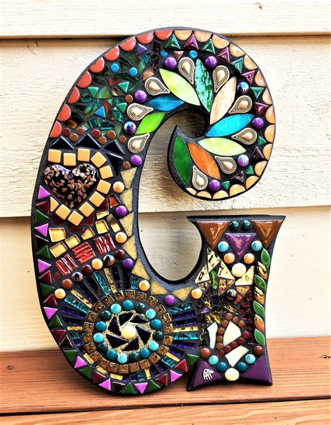 Custom Mosaic Lettersinitials Created By Tina Wise Crackin Mosaics