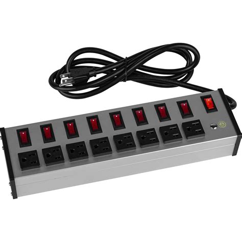 Commercial Grade 8 Outlet Power Strip Individually Switched With Master