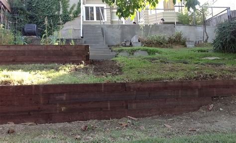 How To Build A Retaining Wall With Railroad Ties Encycloall