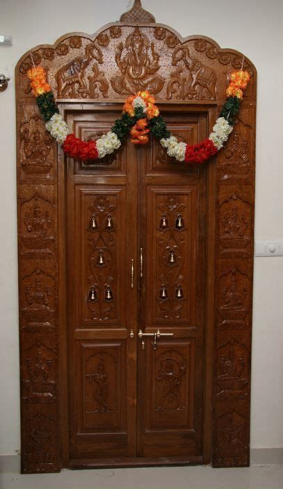 Simple Pooja Room Door Designs In Wood