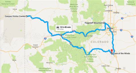 This Map Shows The Shortest Route To 5 Of Colorados Most Incredible