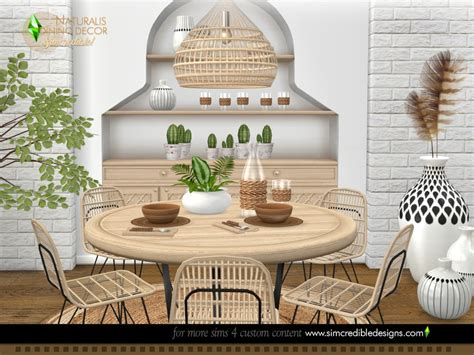 Naturalis Dining Decor By Simcredible From Tsr • Sims 4 Downloads