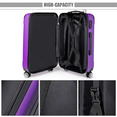 K1777l Kono 28 Inch Abs Hard Shell Suitcase Luggage Purple