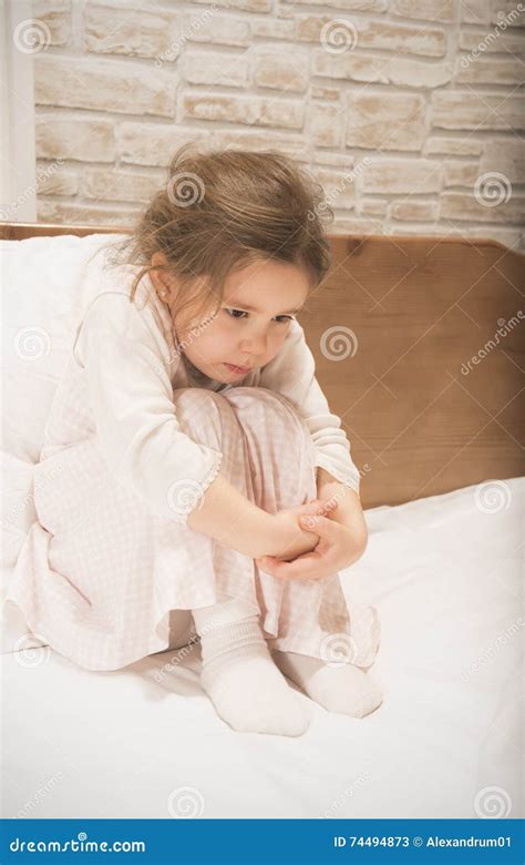 Crying Little Girl Stock Image Image Of Innocence Displeased 74494873
