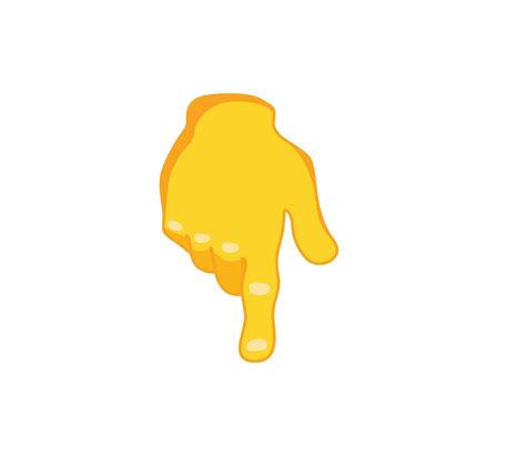Premium Vector Index Finger Pointing Down Emoji Gesture Vector