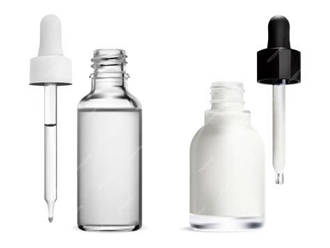Premium Vector Serum Dropper Bottle With Pipette Isolated Flask