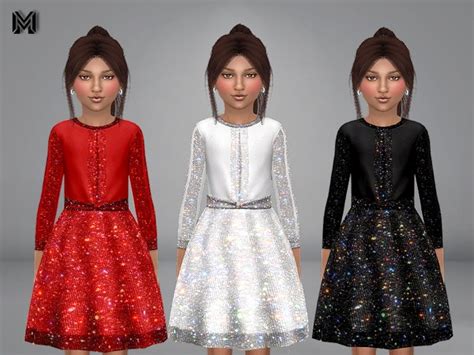 Sims 4 Cc Custom Content Clothing Martyps Mp Child Sparkly Dress