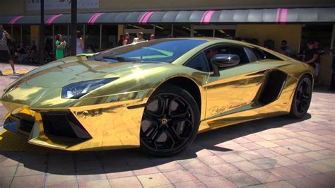 Worlds First Gold Plated Lamborghini Aventador Lp700 4