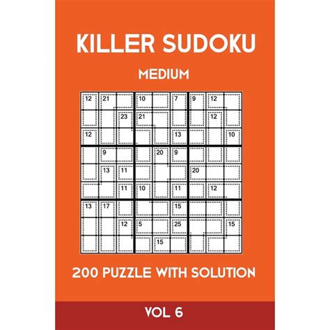 Killer Sudoku Medium 200 Puzzle With Solution Advanced Puzzle Sumdoku