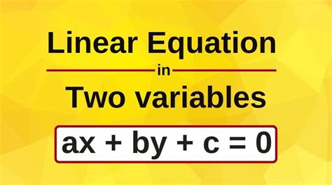 Class 9 Linear Equation In Two Variables Basics Problems And Solved